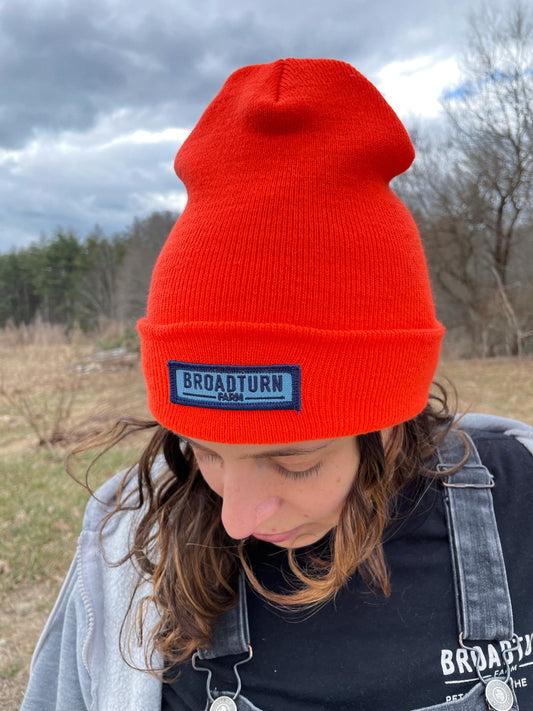 Knit Cap in Hunter Orange