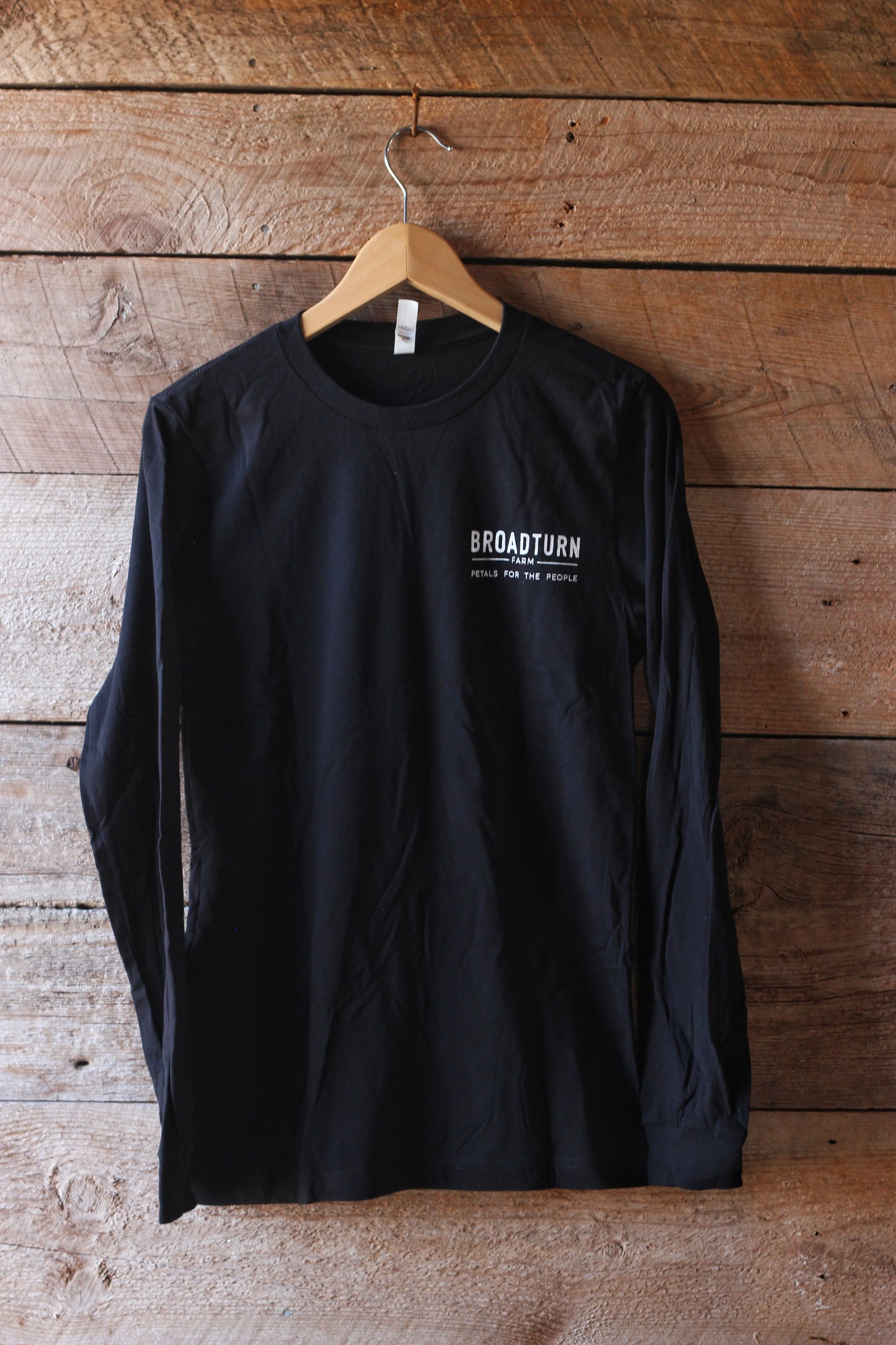 Broadturn Farm Longsleeve Tee: Black with Floral Print