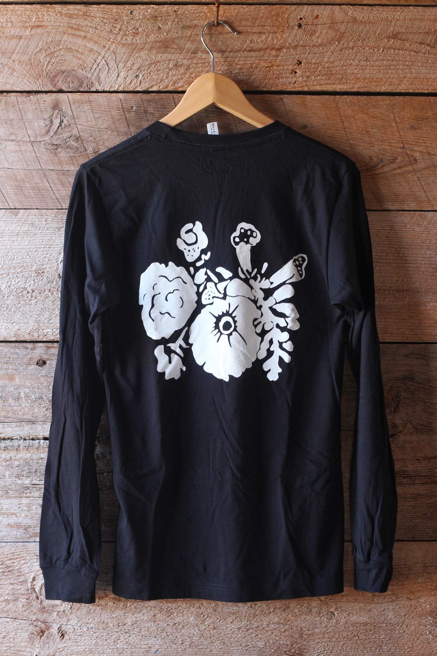 Broadturn Farm Longsleeve Tee: Black with Floral Print